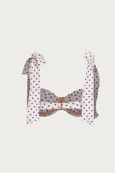 The Lady Bra (Cream Black Polka Dot) - Celestial Couture