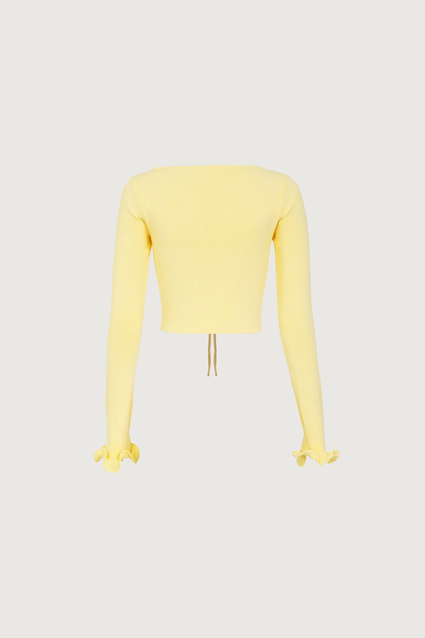 Ruffle Hem Top (Butter Yellow) - Celestial Couture