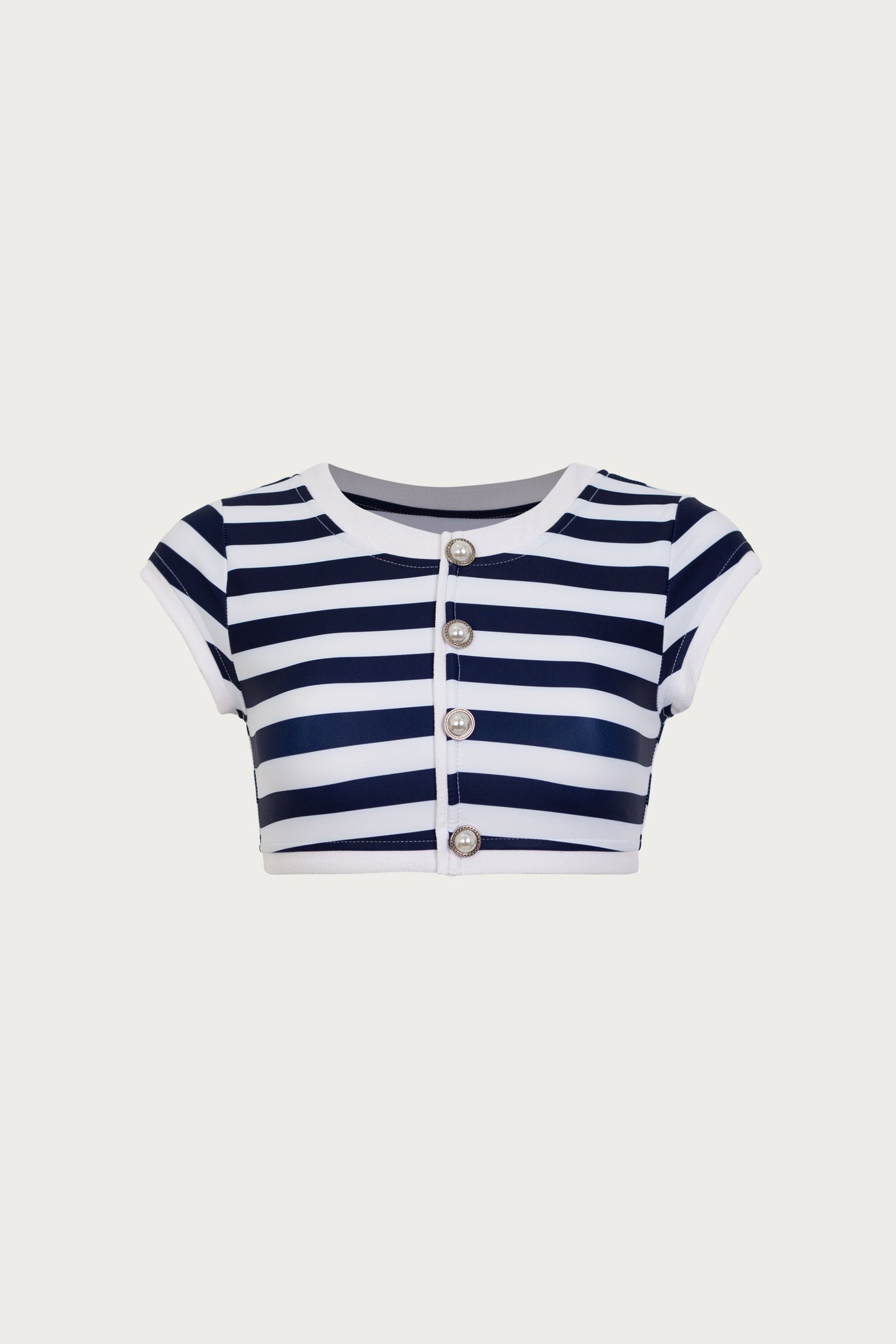 The Grace Top (Navy Cream Stripe/White) - Celestial Couture