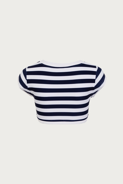 The Grace Top (Navy Cream Stripe/White) - Celestial Couture
