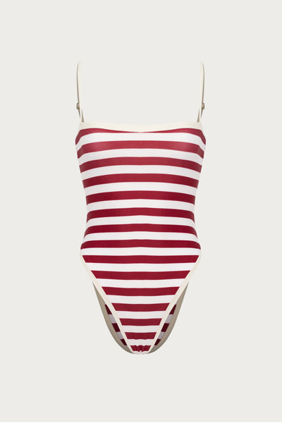 Colorblock One Piece (Burgundy Stripe) - Celestial Couture