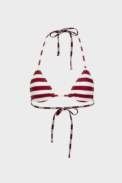 Triangle Top (Burgundy Stripe) - Celestial Couture