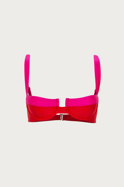 Underwire Top (Scarlet Red/Pink) - Celestial Couture