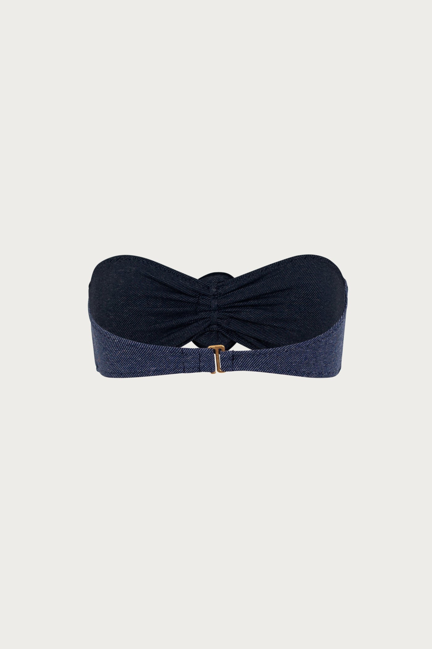 Rosette Bandeau Top (Dark Denim) - Celestial Couture