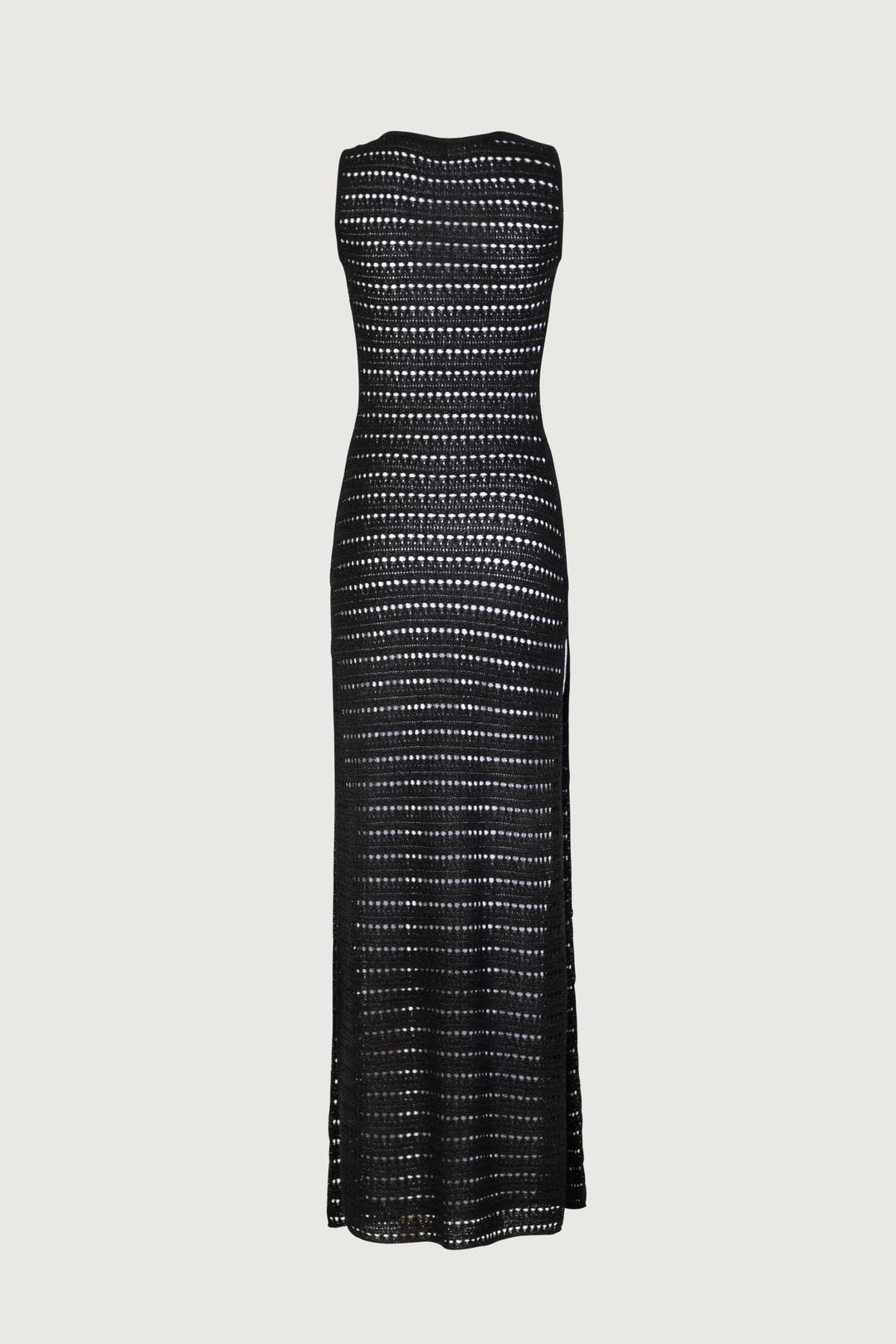 Rosette Sleeveless Crochet Dress (Black) - Celestia Couture