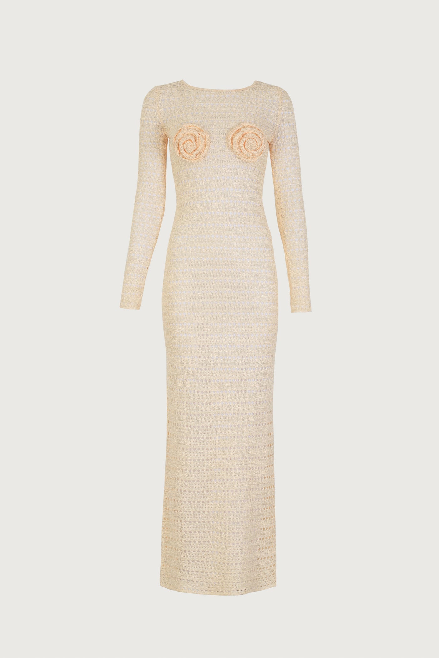 Rosette Crochet Dress (Cream) - Celestial Couture