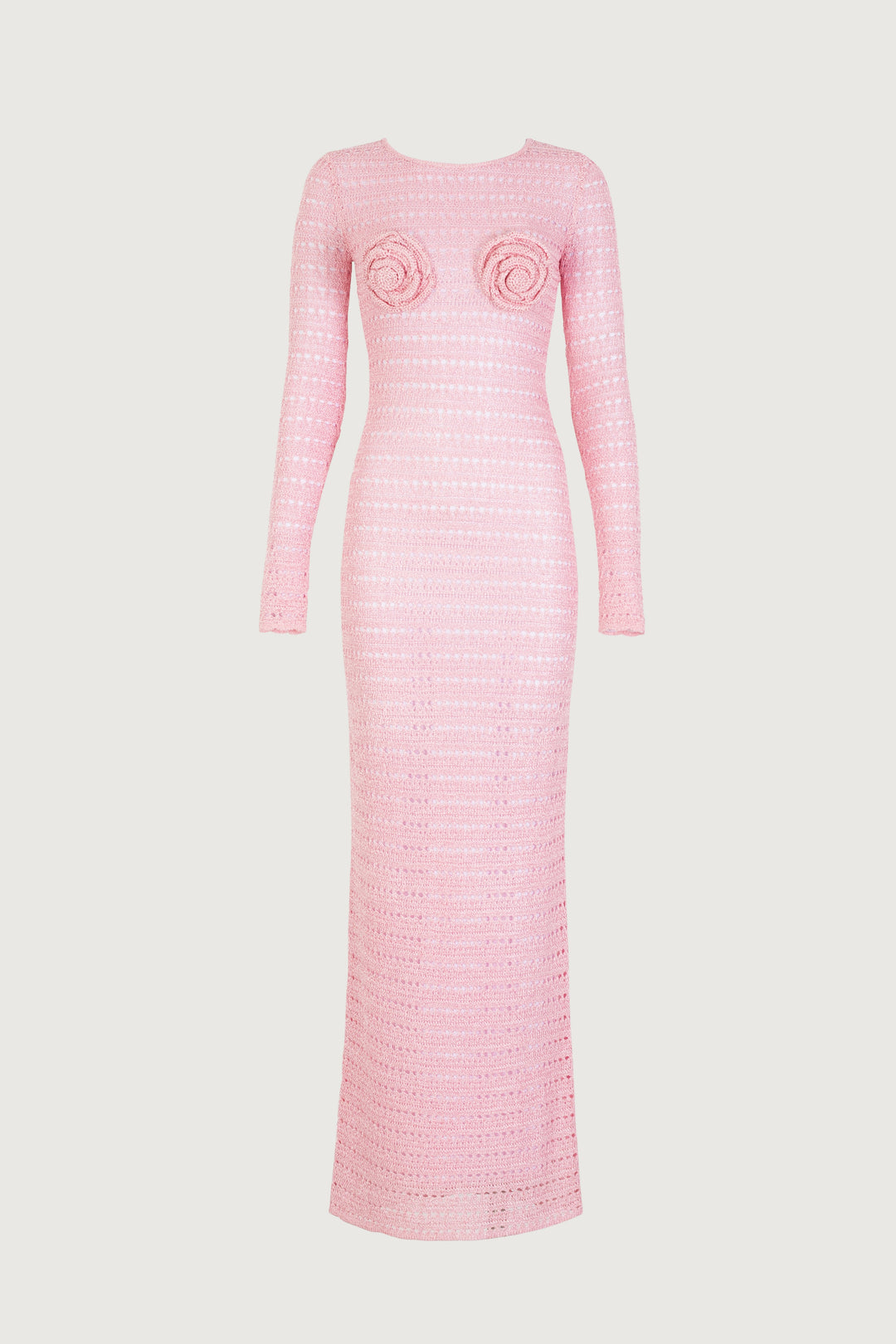 Rosette Crochet Dress (Pink) - Celestia Couture