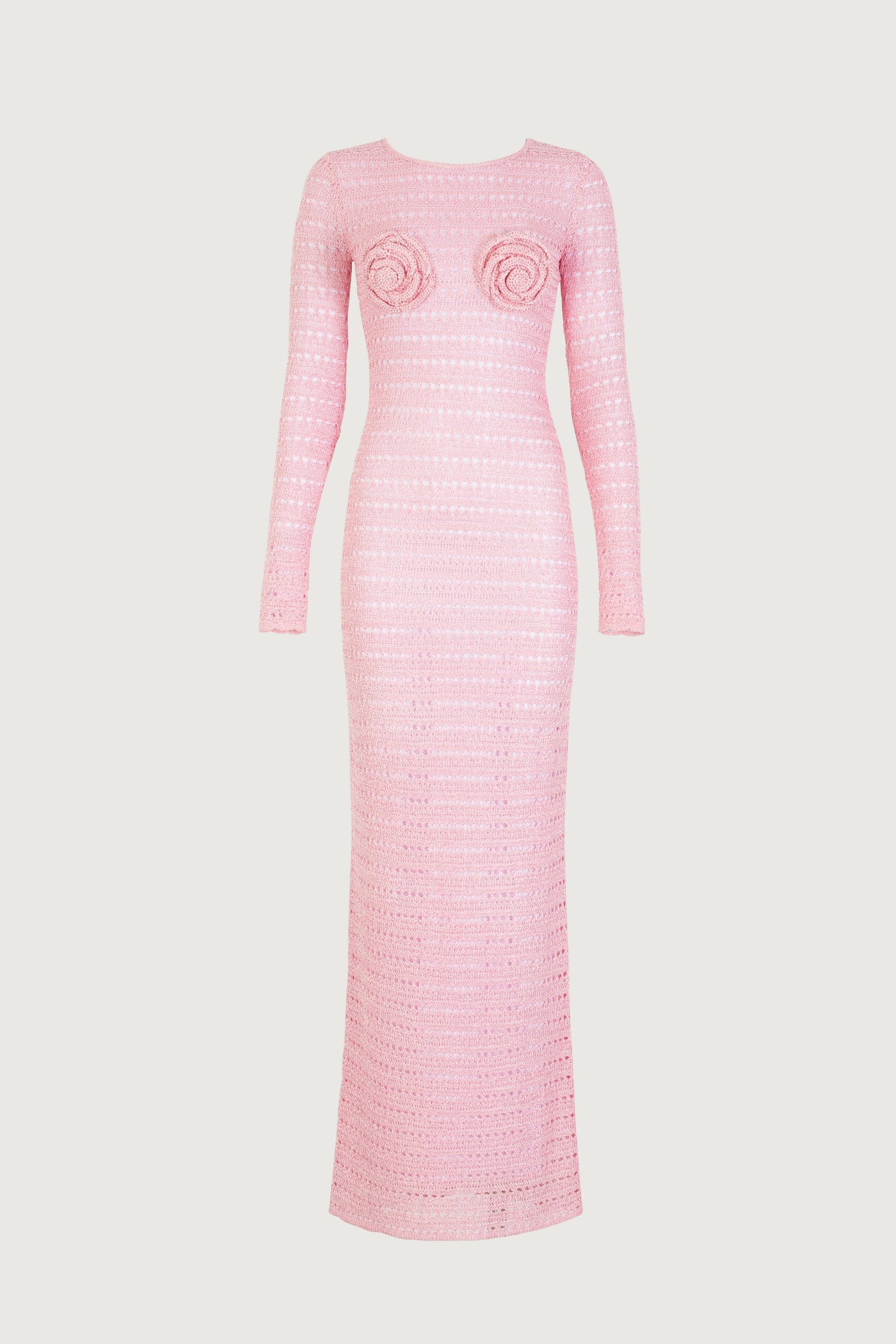 Rosette Crochet Dress (Pink) - Celestial Couture