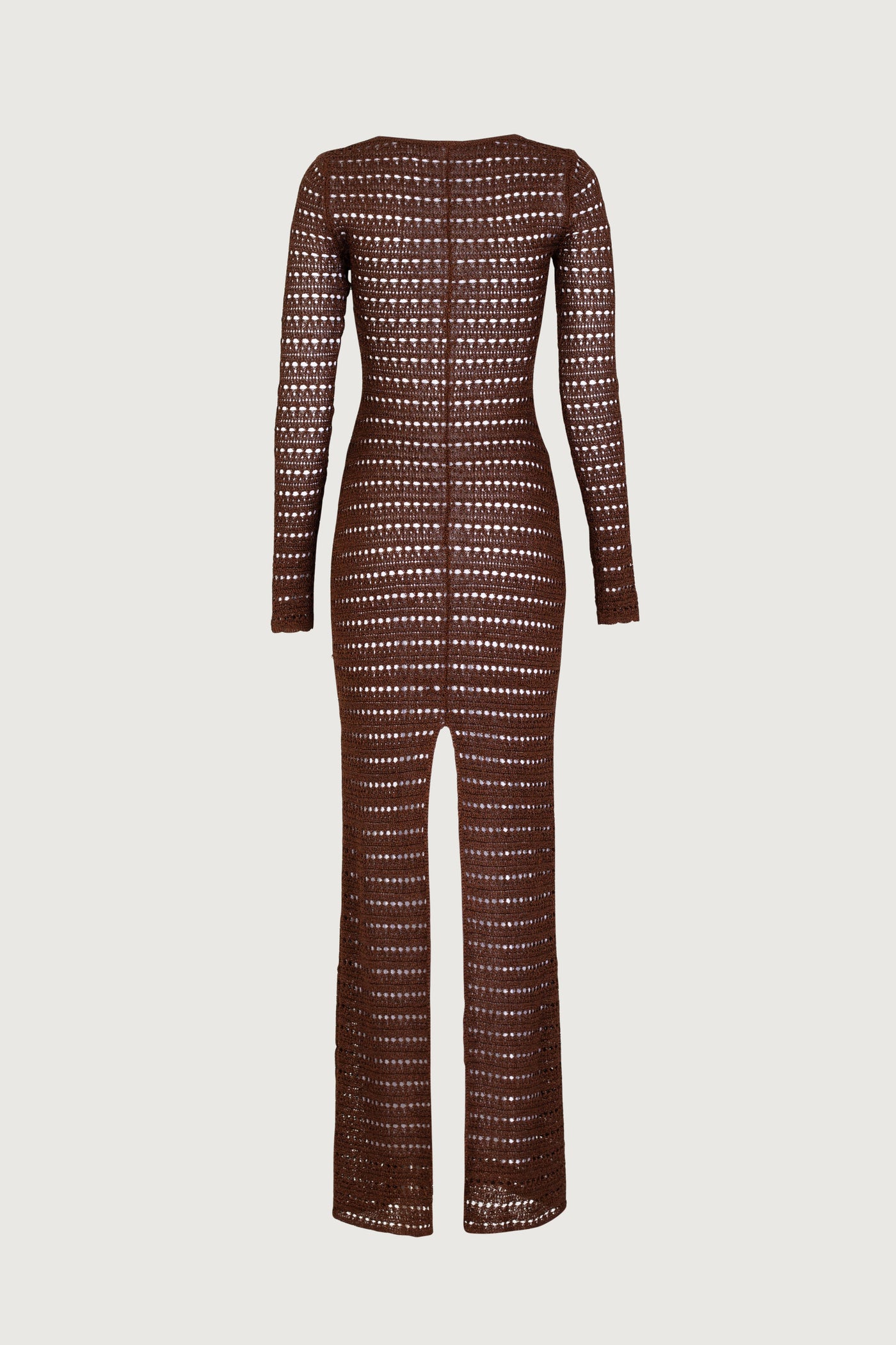 Rosette Crochet Dress (Chocolate Brown) - Celestial Couture
