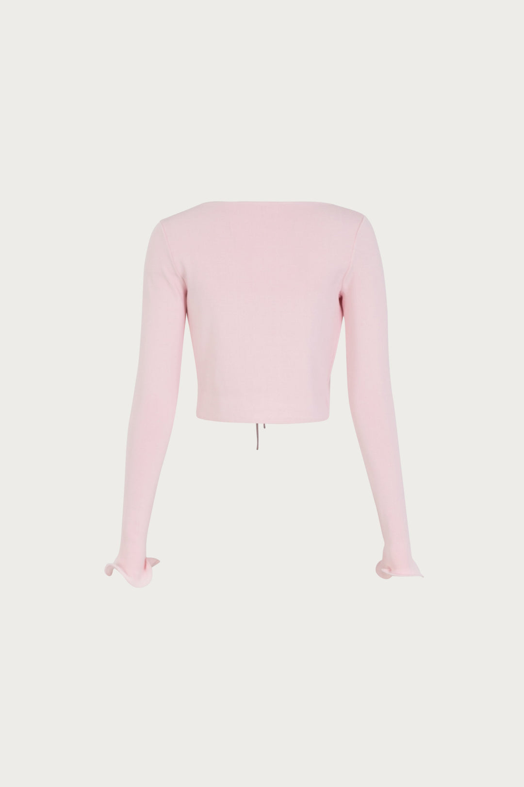 Ruffle Hem Top (Pale Pink) - Celestia Couture