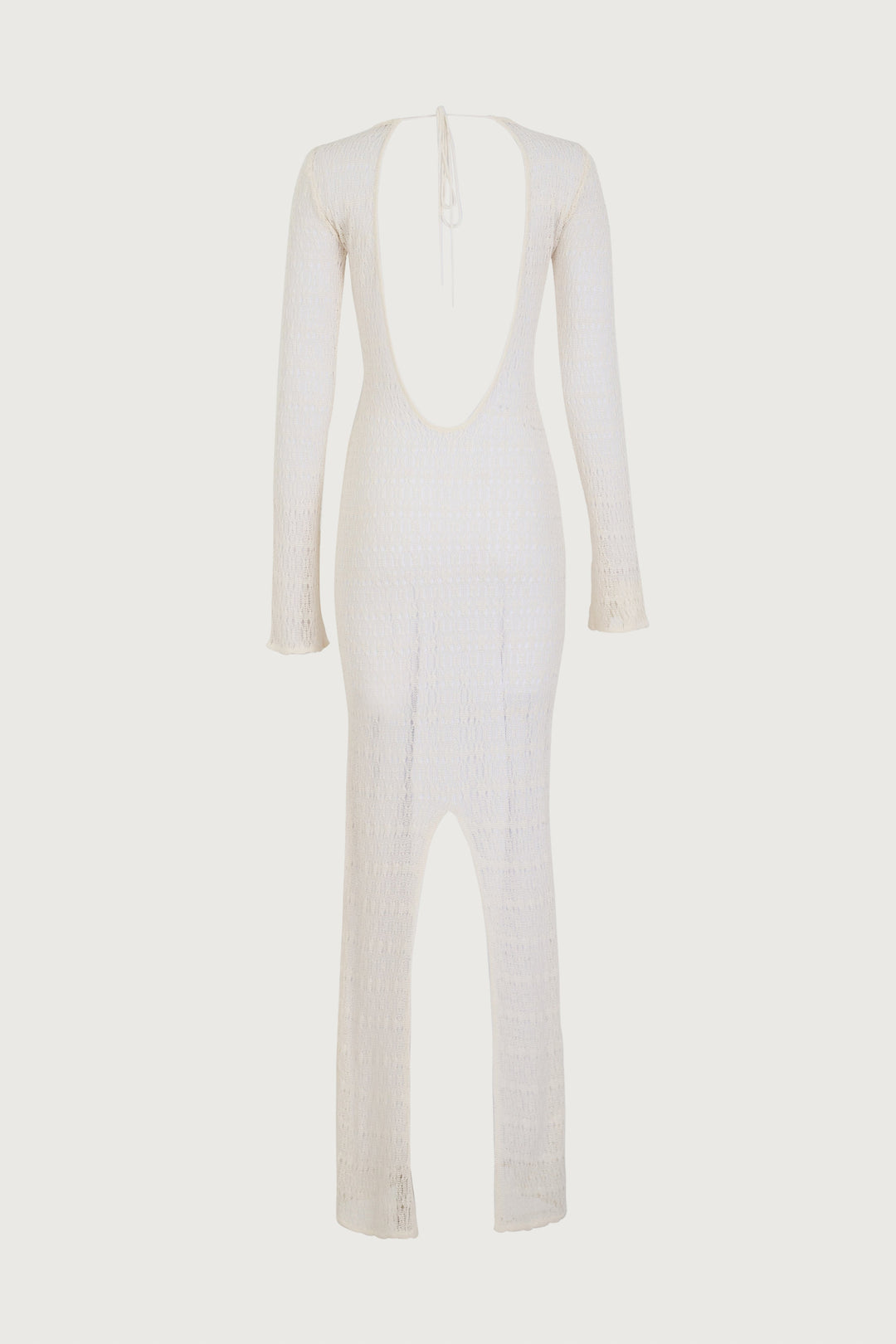 Keyhole Crochet Dress (Cream/Black) - Celestial Couture