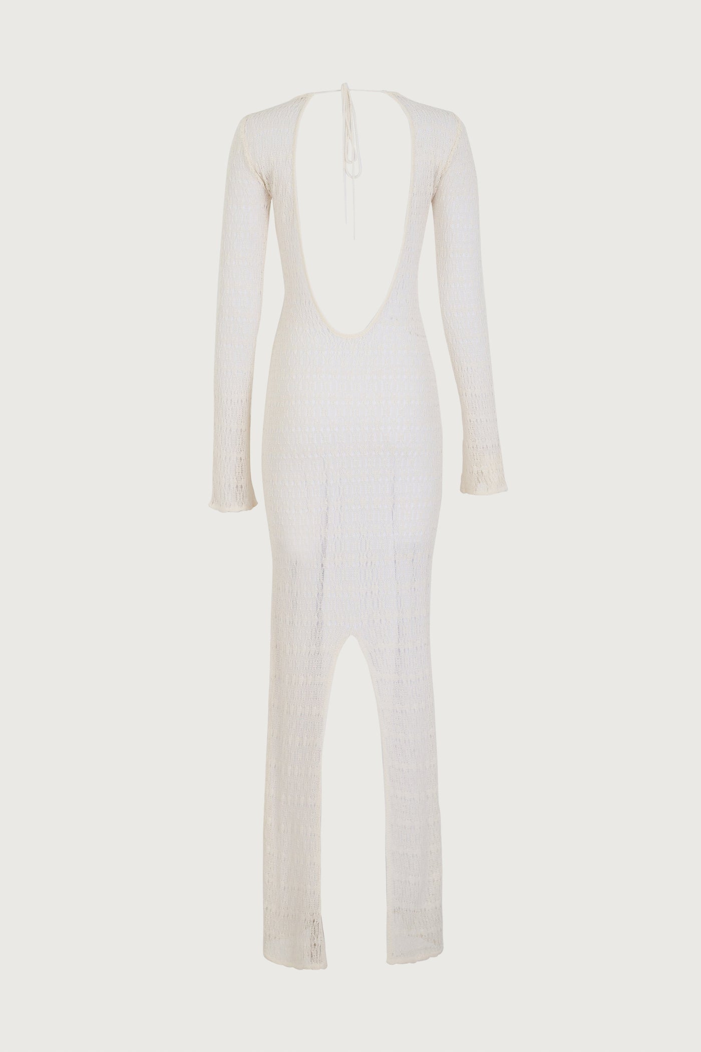 Keyhole Crochet Dress (Cream/Black) - Celestial Couture