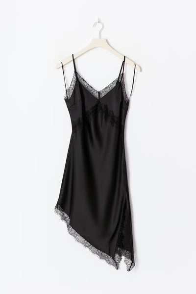 Sofie Satin Dress- Black