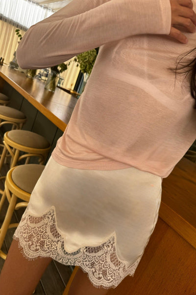 ROUÉE Lace Mini Skirt