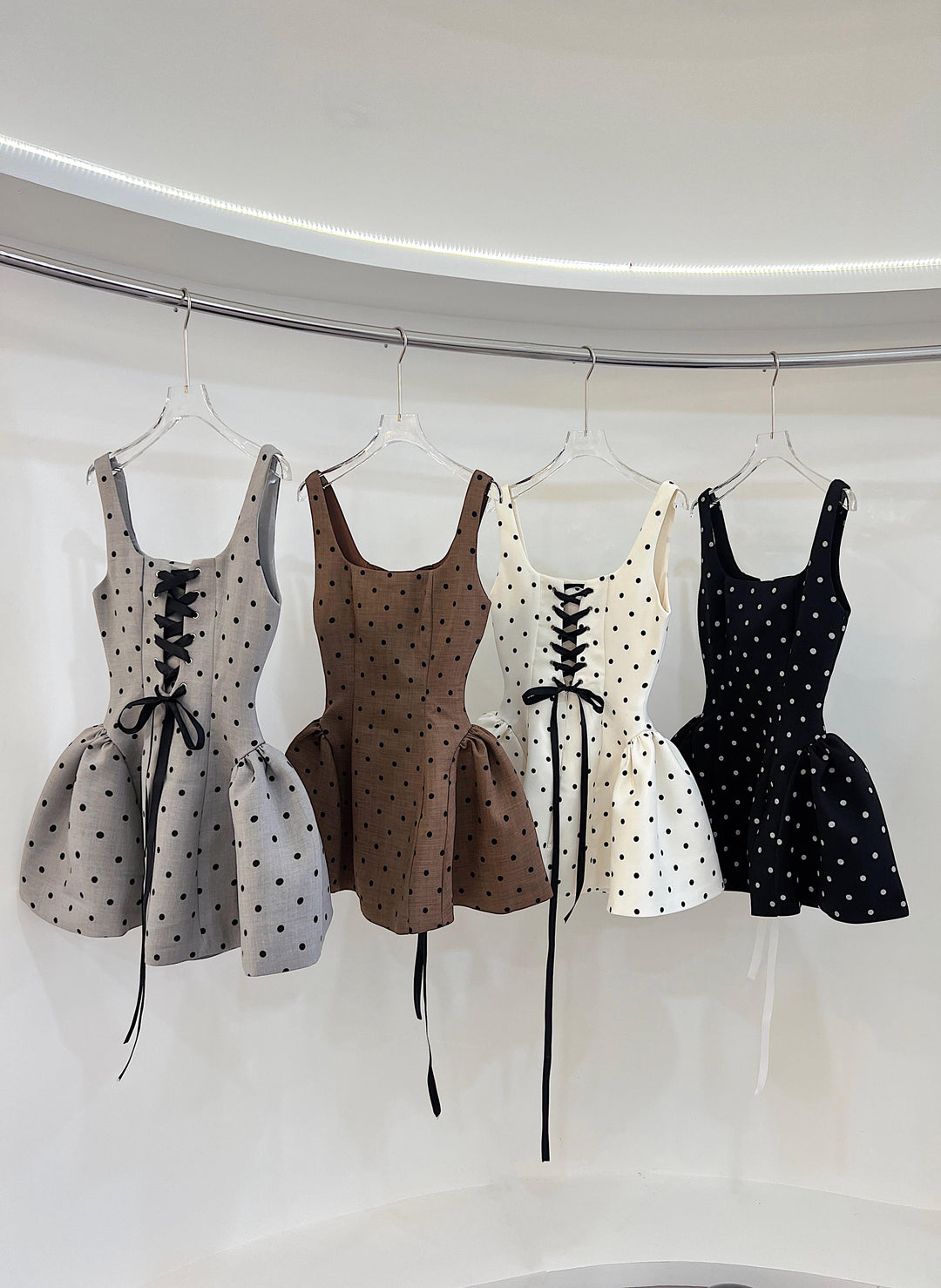 Corinne Polka Dress - Celestia Couture