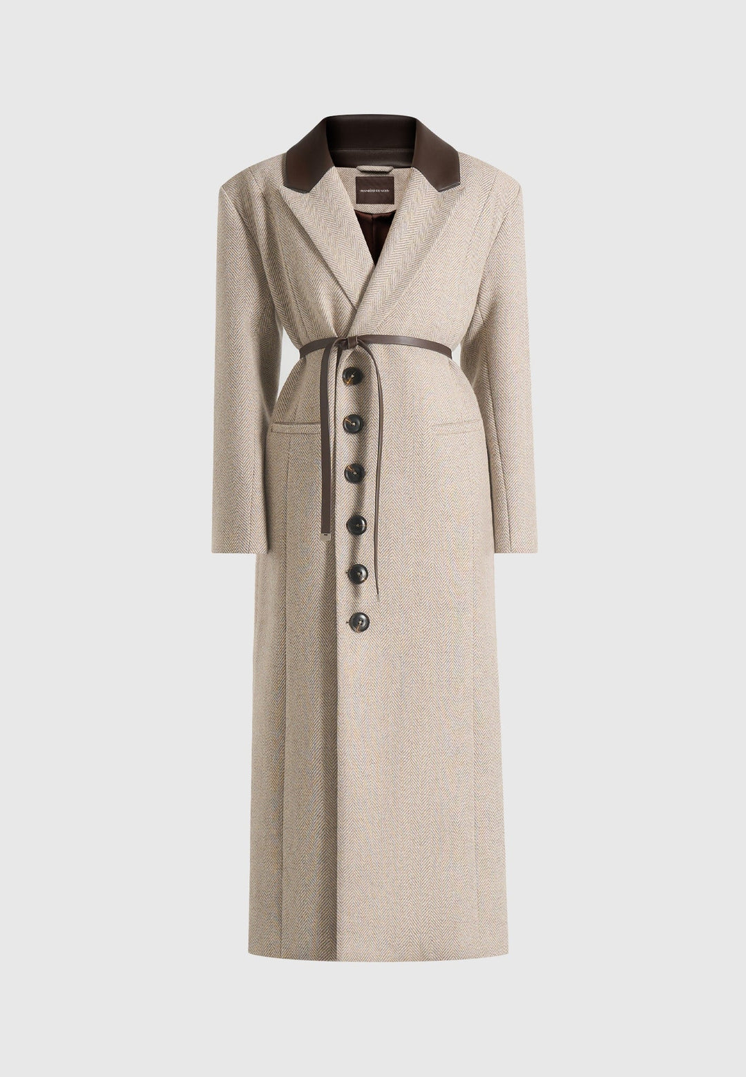 Anissa - Oversized Coat with Leather Belt