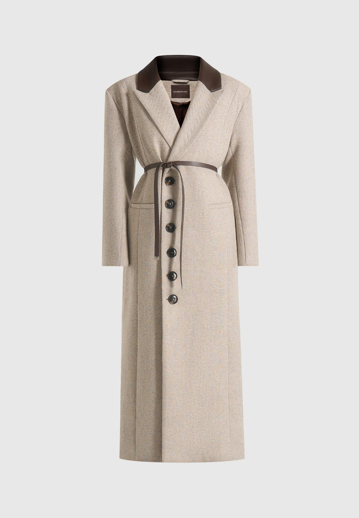 Anissa - Oversized Coat with Leather Belt