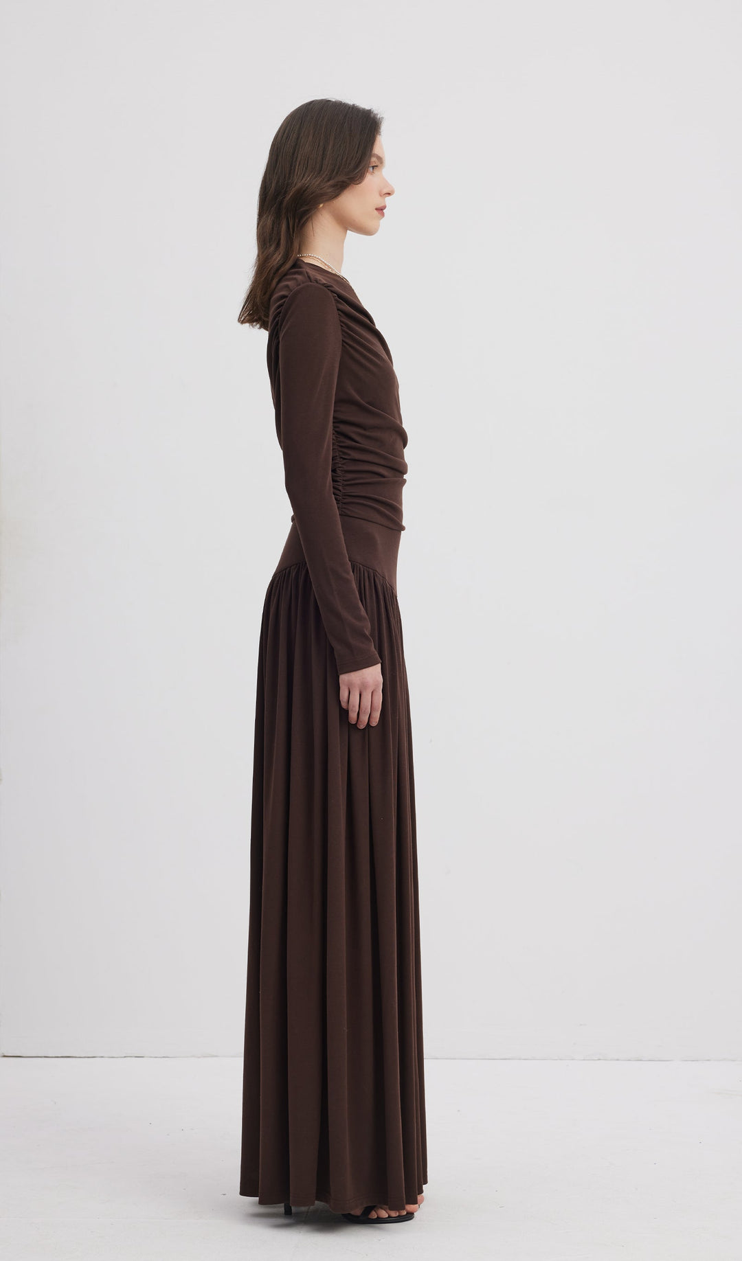 Ruffle Knitted Maxi Dress - Celestia Couture
