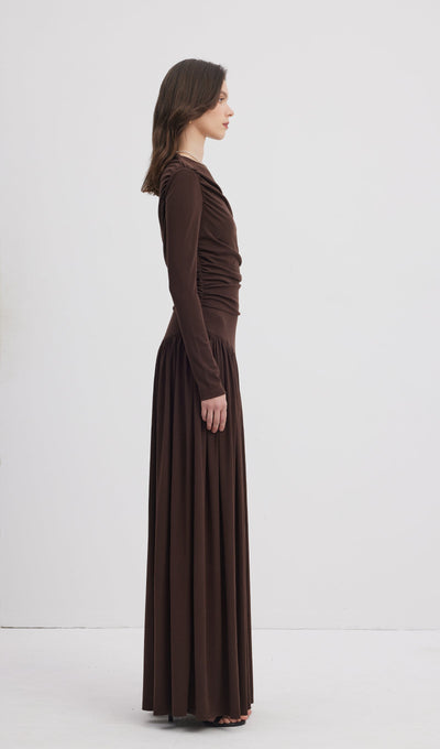 Ruffle Knitted Maxi Dress