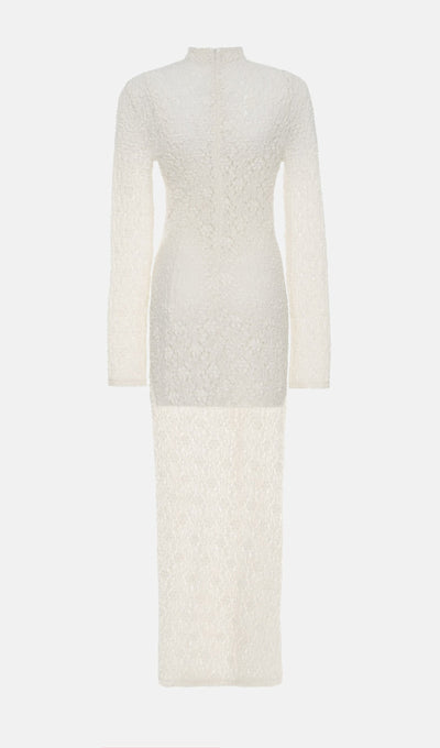 Solid Openwork Maxi Dress