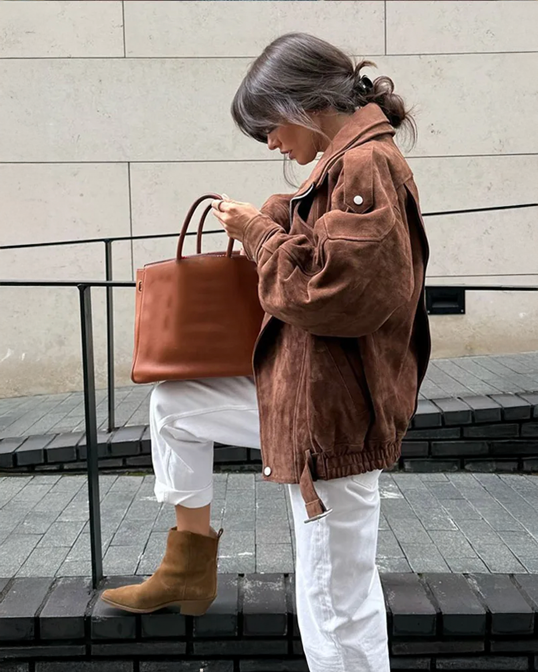 Jane Suede Biker Jacket