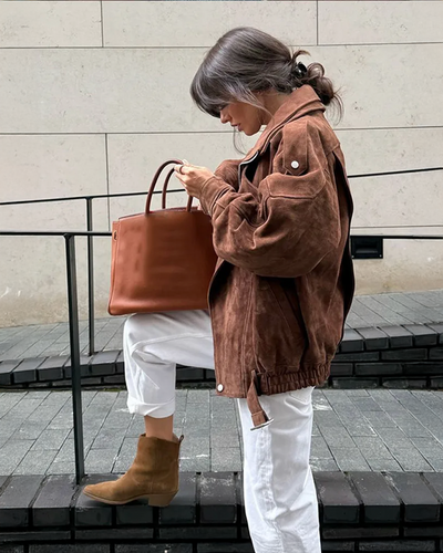 Jane Suede Biker Jacket