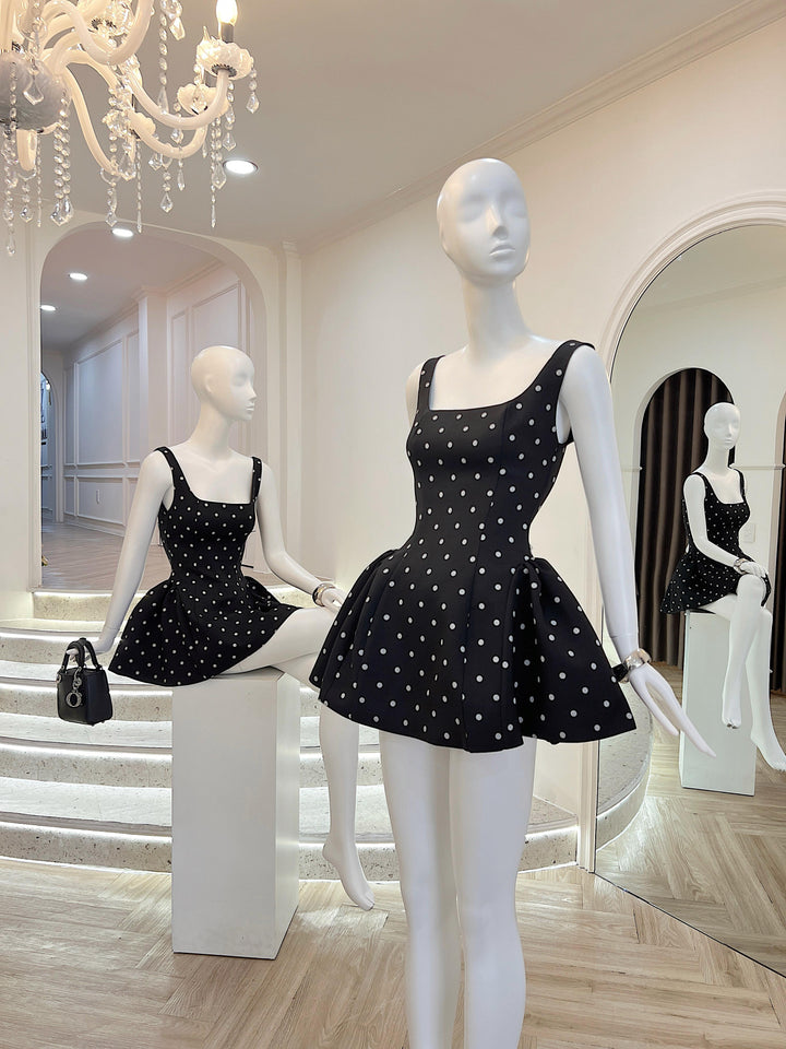 Corinne Polka Dress - Celestia Couture