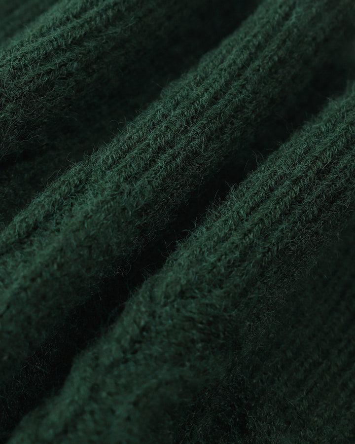 Green Romance Cable Knit Crew Sweater - Celestia Couture