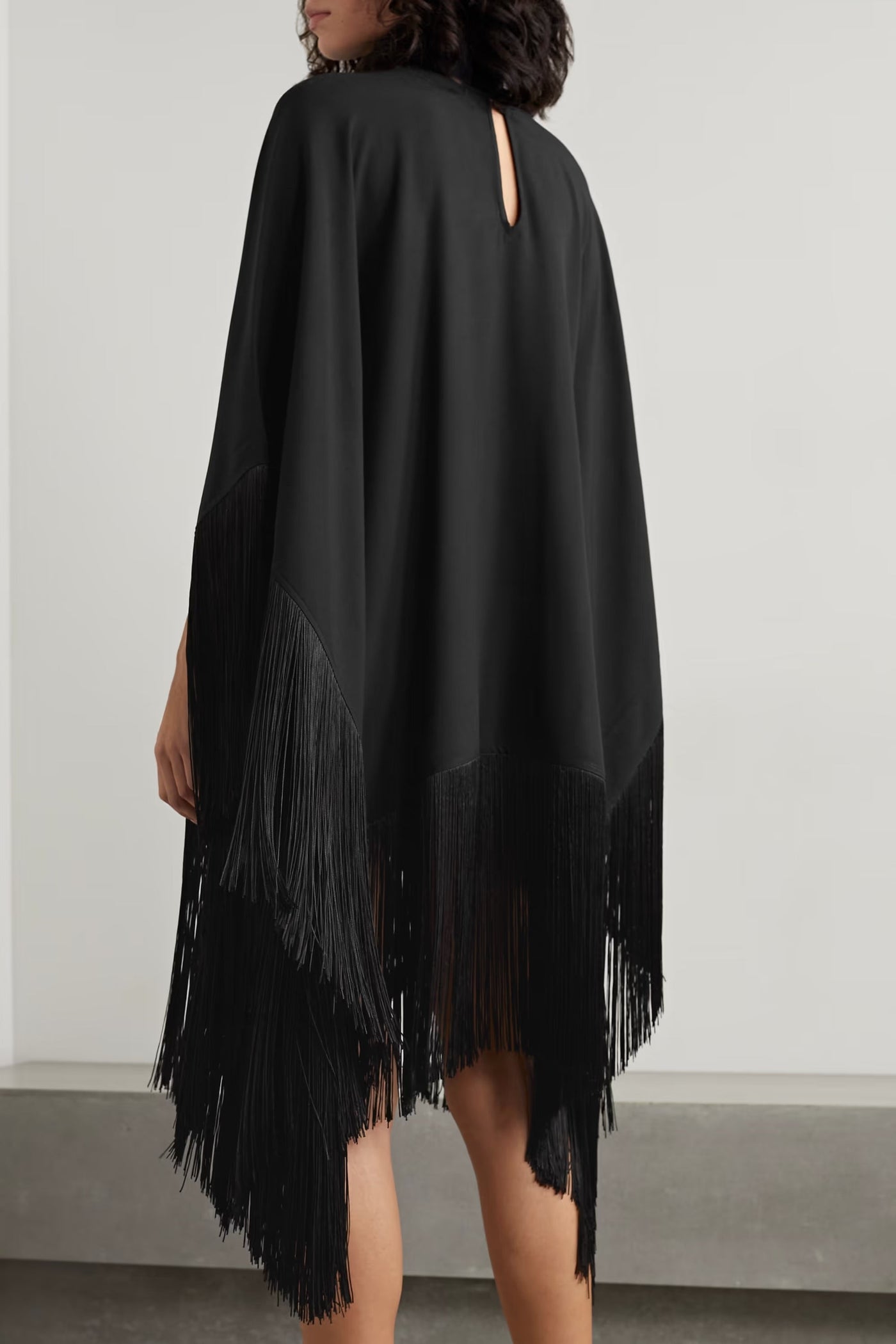 Celestia Women's Black Fluid Crepe  Kaftan