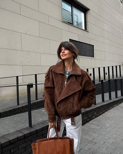 Jane Suede Biker Jacket