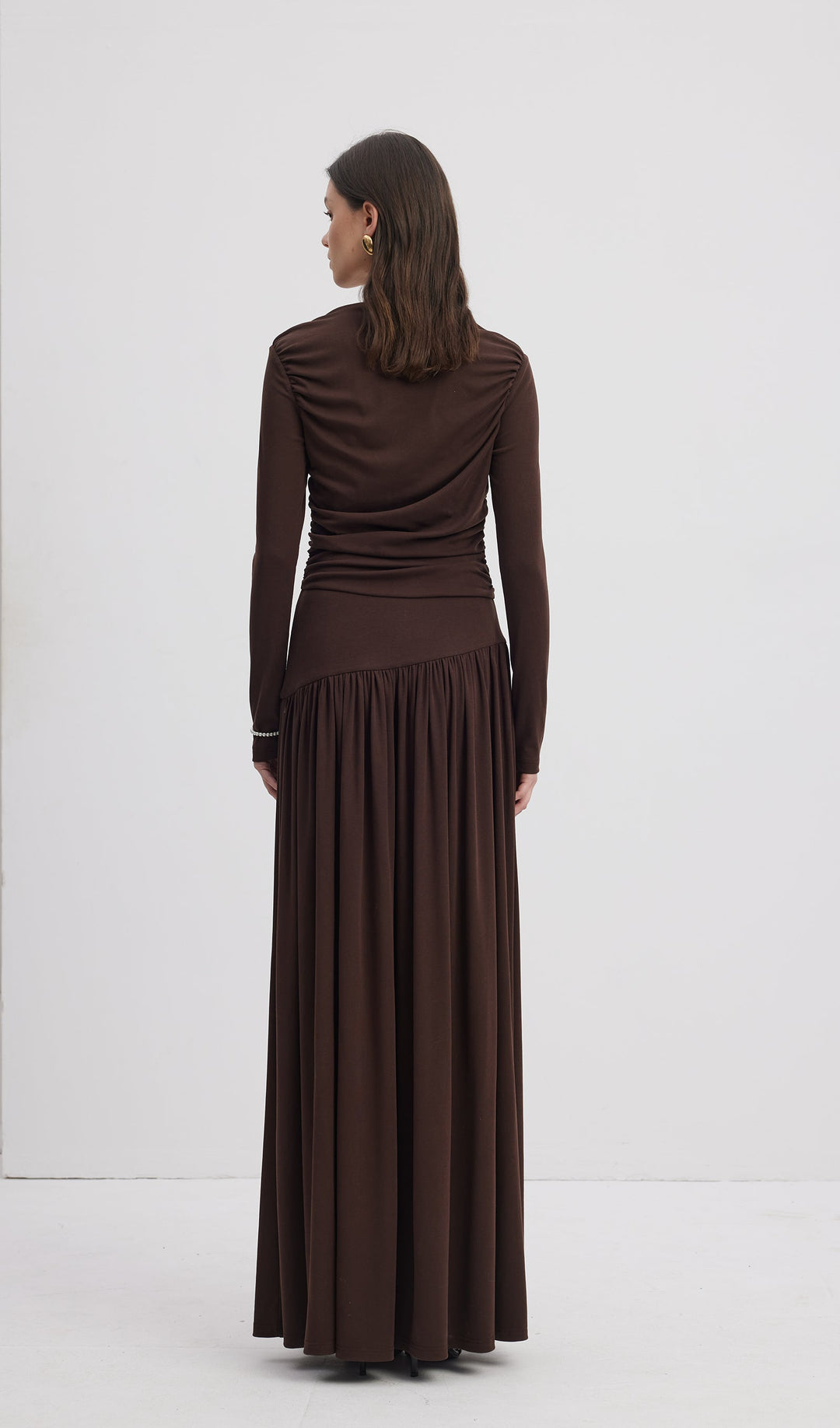 Ruffle Knitted Maxi Dress - Celestia Couture