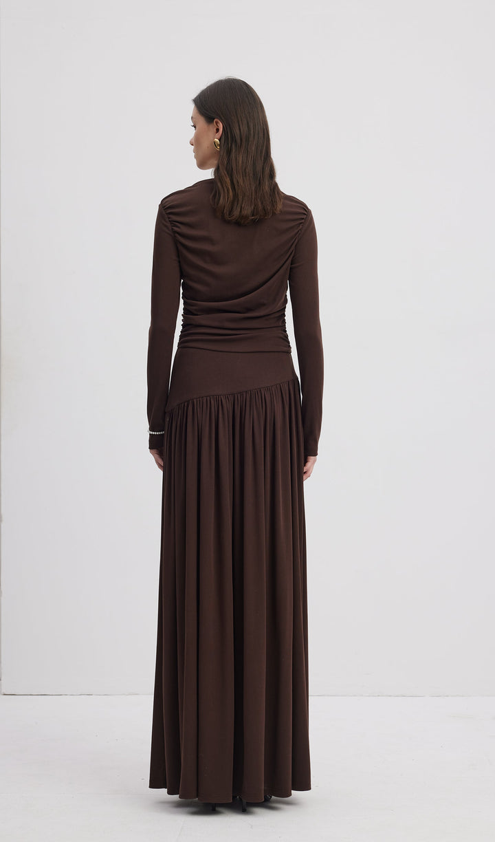 Ruffle Knitted Maxi Dress - Celestia Couture