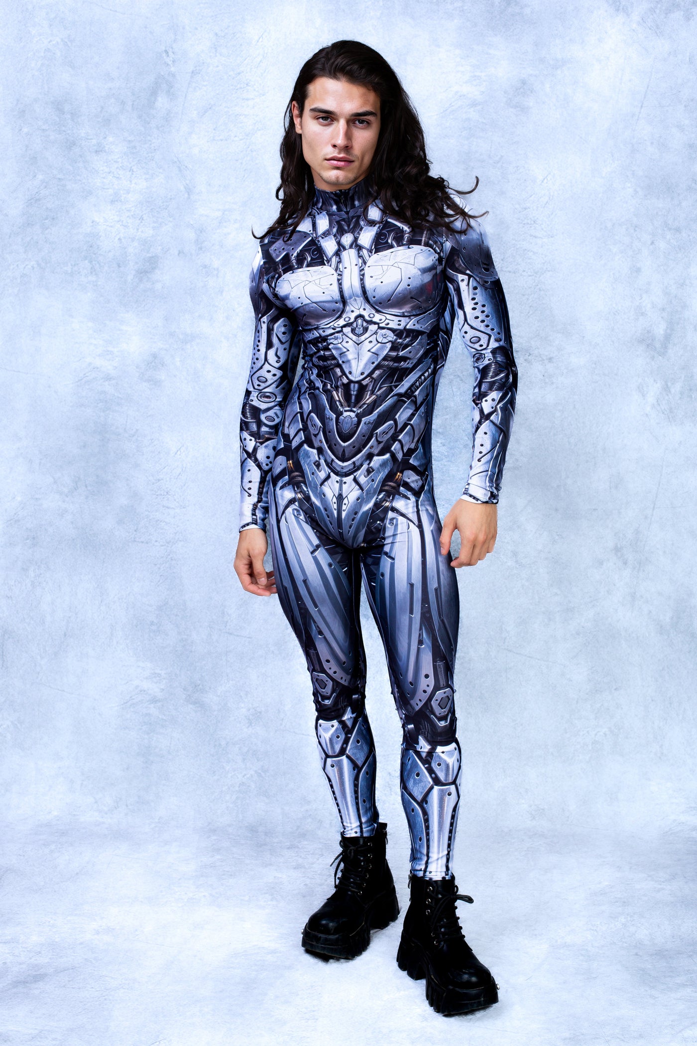 Silver Cyborg Male Costume