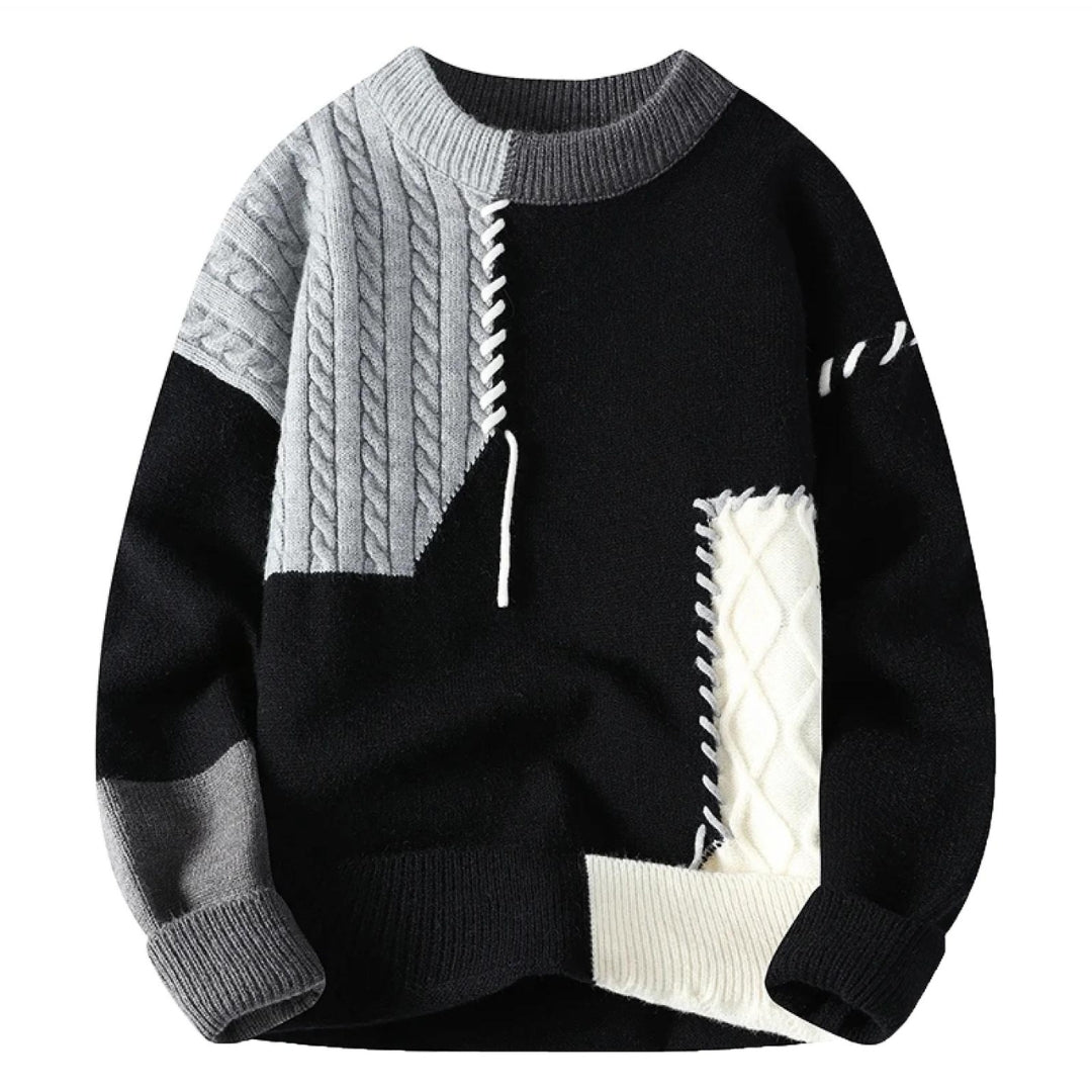 Sandro™ - Cozy Patchwork Sweater - Celestial Couture