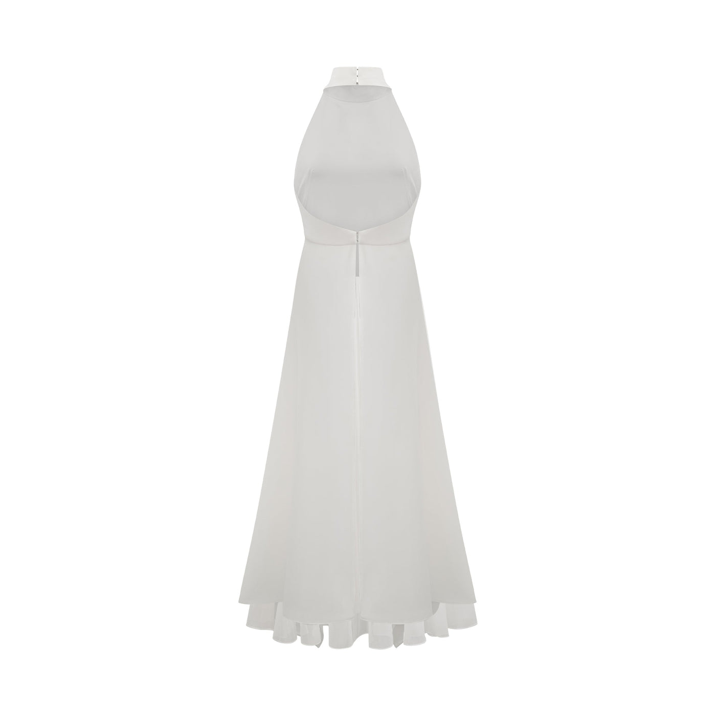 Inés halterneck layered long dress