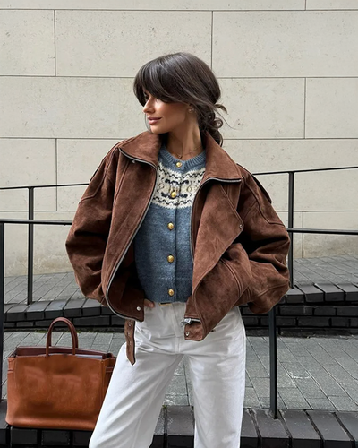 Jane Suede Biker Jacket