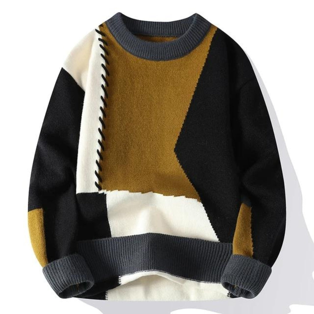 Sandro™ - Cozy Patchwork Sweater - Celestial Couture