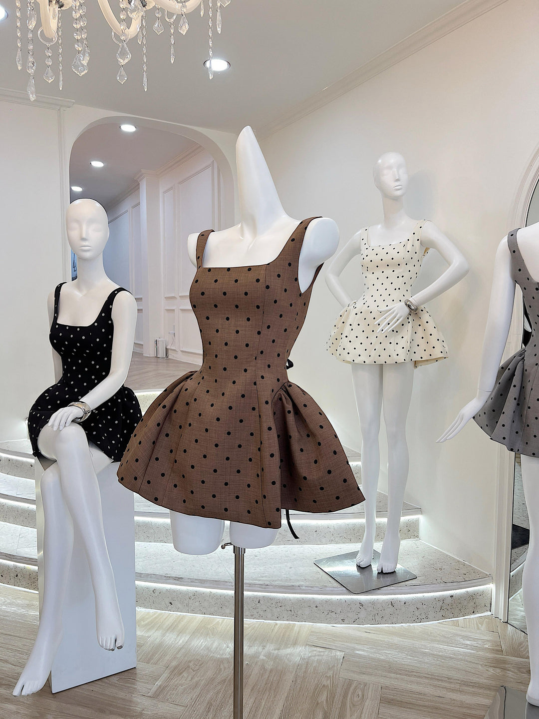 Corinne Polka Dress - Celestia Couture
