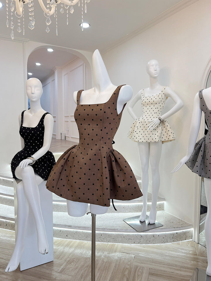 Corinne Polka Dress - Celestia Couture