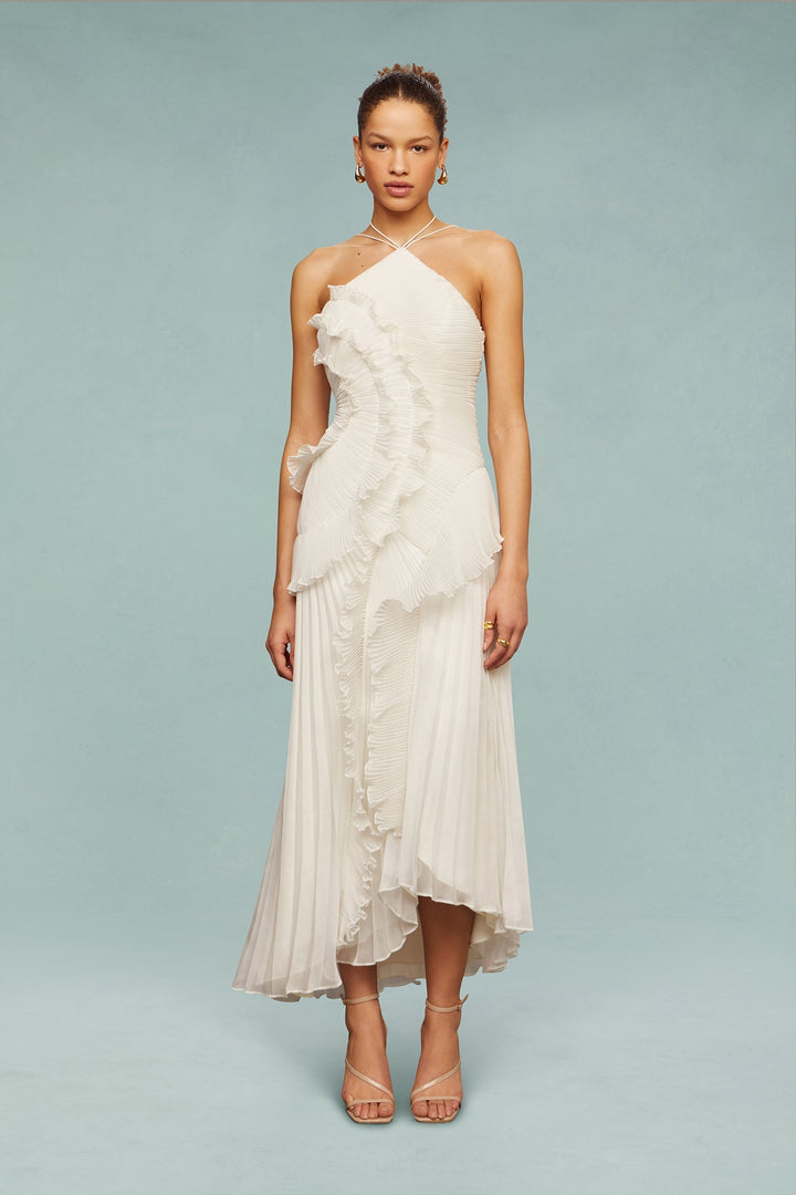 Julia Charming Ruffle Cascade Maxi Dress
