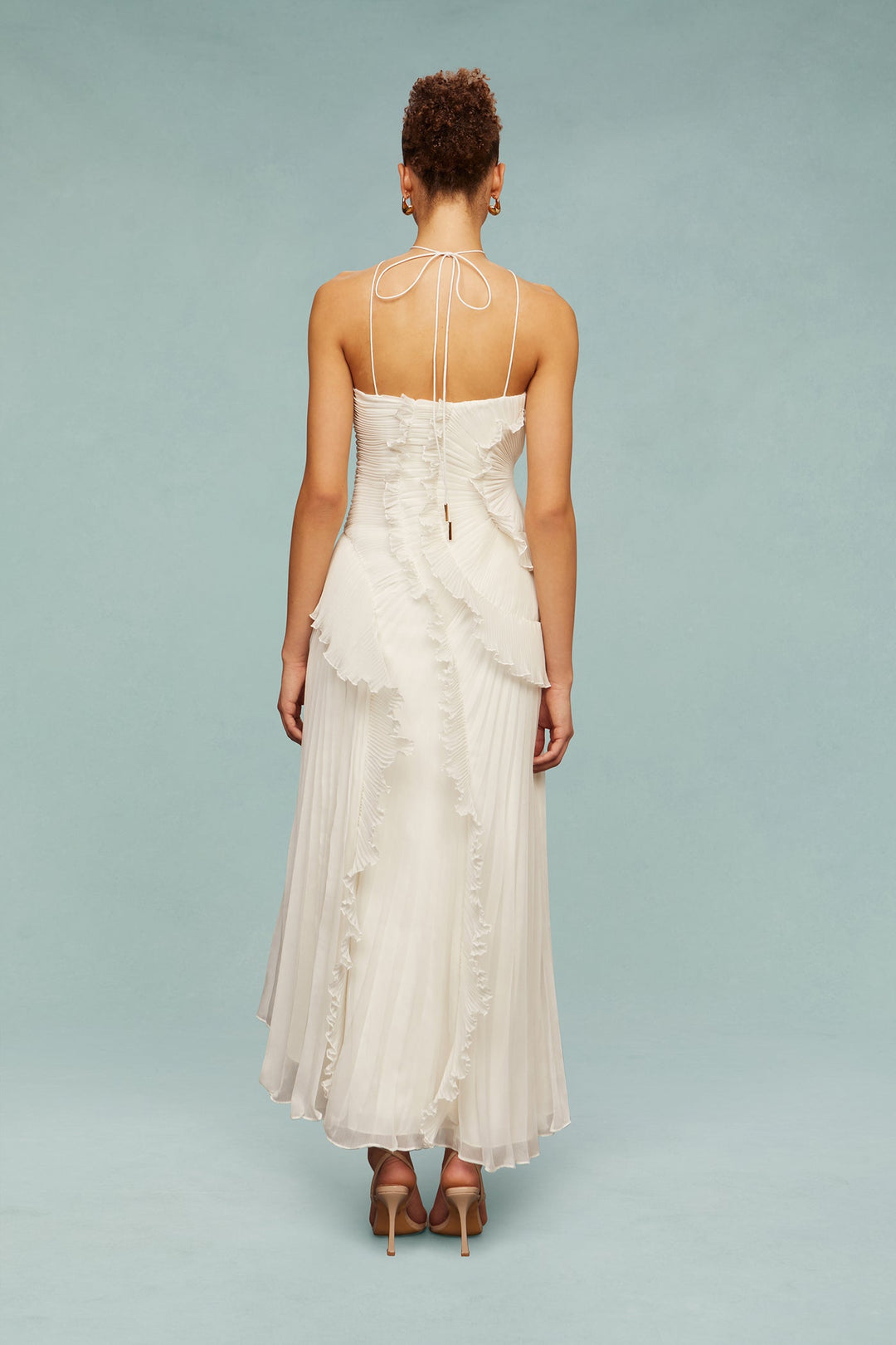 Julia Charming Ruffle Cascade Maxi Dress