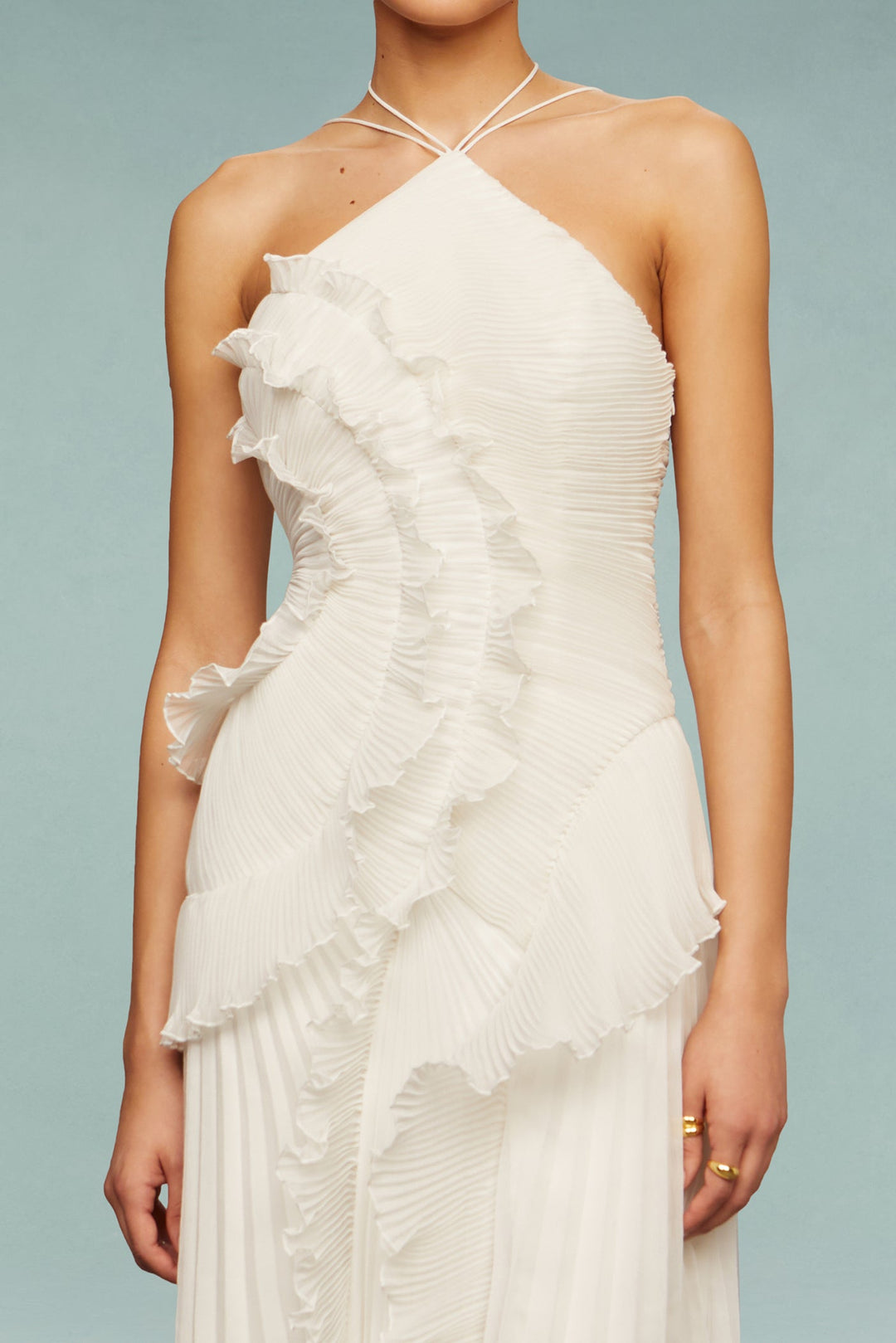 Julia Charming Ruffle Cascade Maxi Dress
