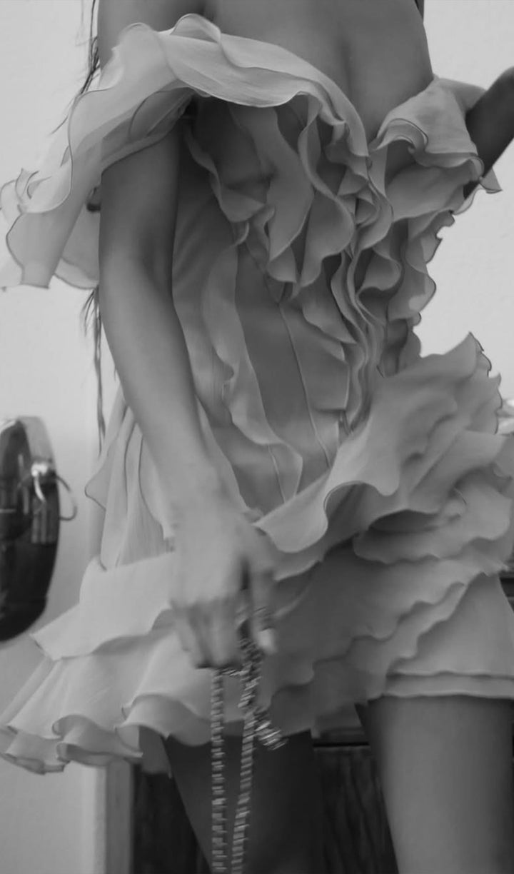 Layered Ruffled Mini Dress