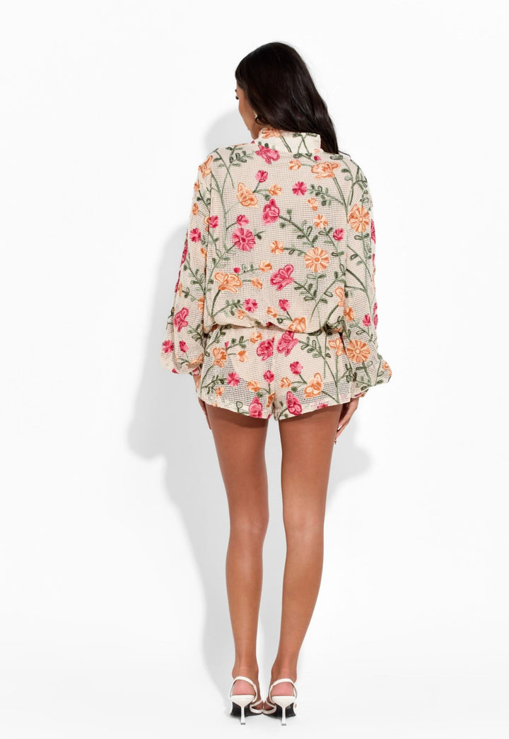 DAHLIA FLORAL CROCHET JACKET