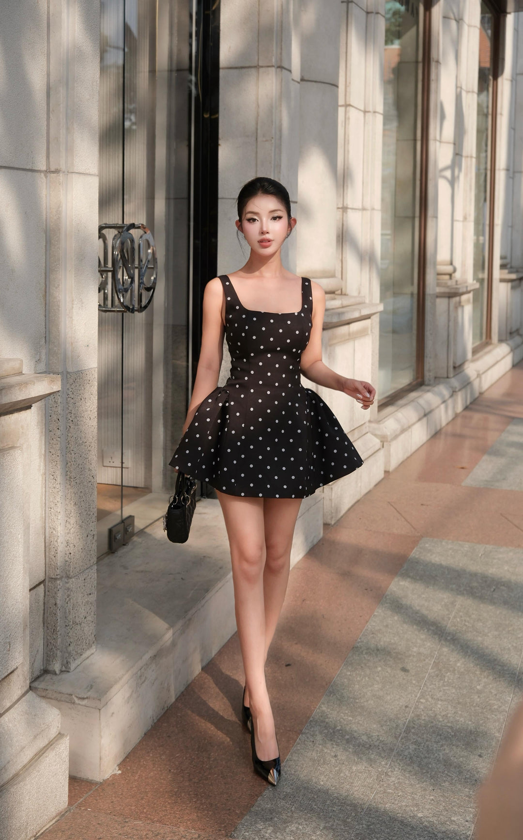 Corinne Polka Dress - Celestia Couture