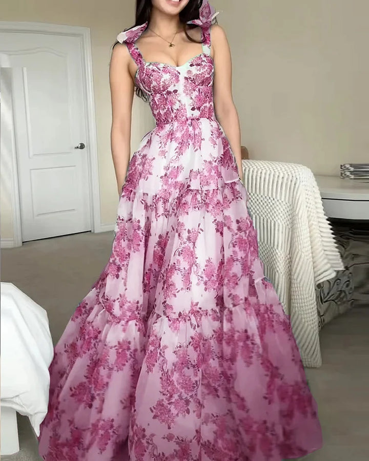 Cloe Enchanted Sleeveless Waist Dress - Celestia Couture