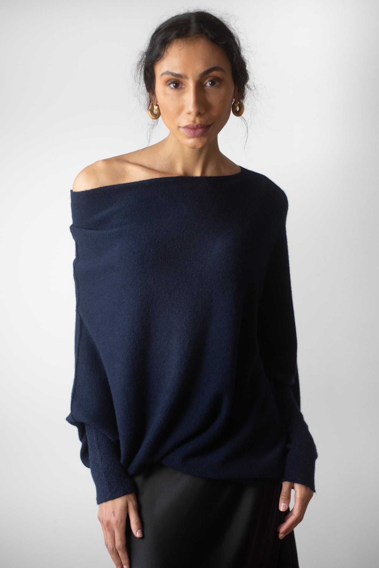 Asymmetric Draped | Navy