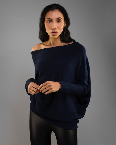 Asymmetric Draped | Navy