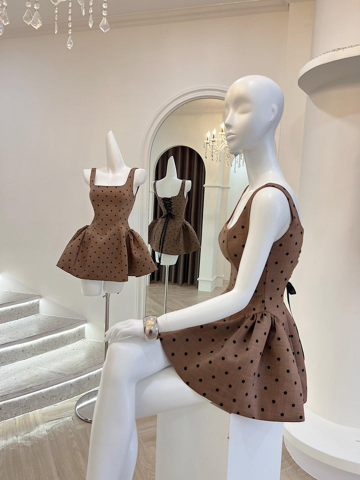 Corinne Polka Dress - Celestia Couture