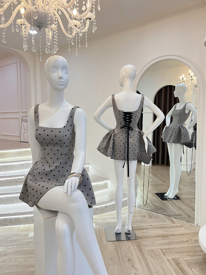 Corinne Polka Dress - Celestia Couture